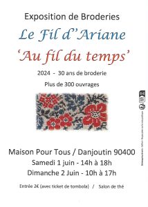 Exposition du Fil d'Ariane "Au fil du Temps" @ Maison Pour Tous