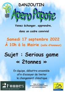 Apéro papote : Serious game "2tonnes" @ Mairie